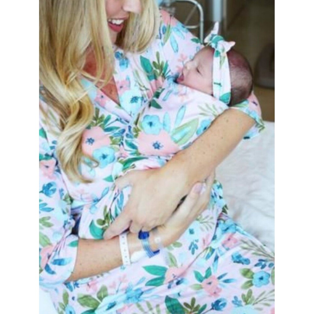 Milkmaid Goods Blush Butterfly Robe, Swaddle & Headband Set - Size M / One Size